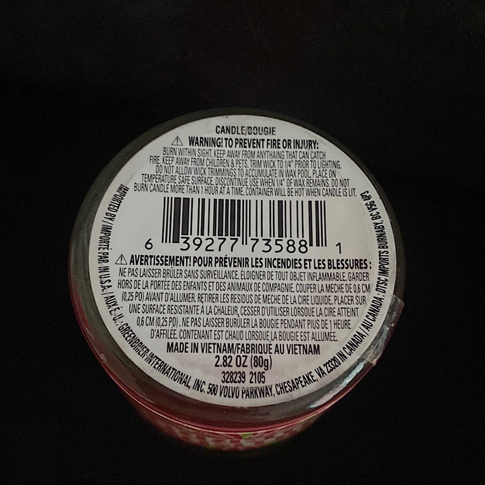 NEW/UNUSED • Wild Cherry Scented Candle 🍒❤️ - Picture 3 of 4
